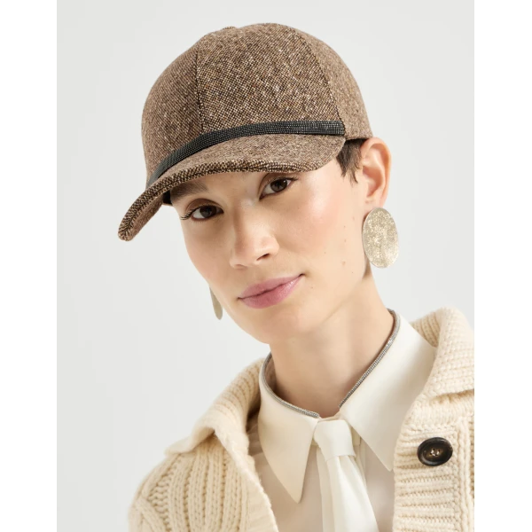 Brunello Cucinelli Donegal baseball cap in Light Brown, view 3 | Hats | Luxury Shoes 