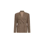 Brunello Cucinelli Donegal blazer with monili in Light Brown