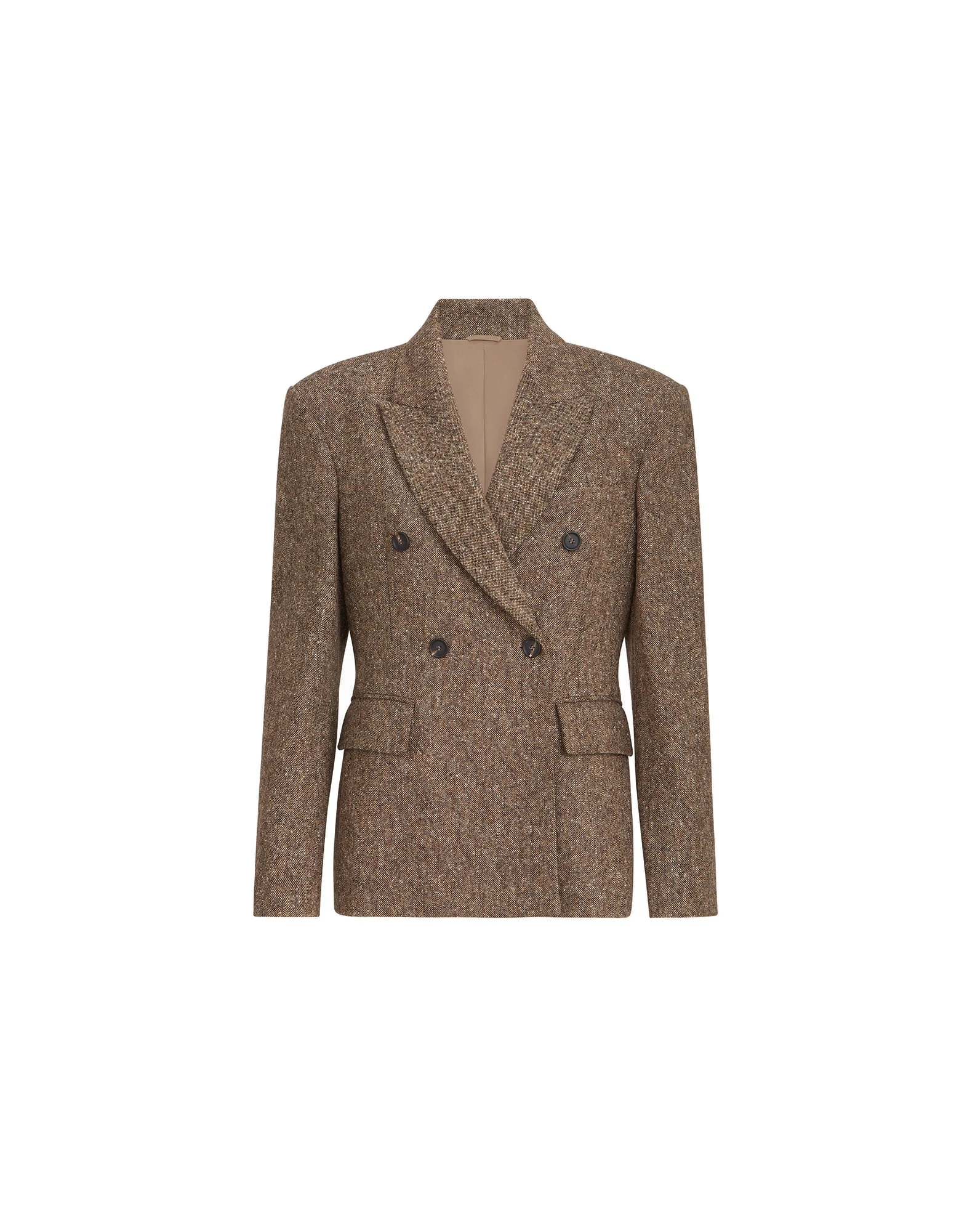 Brunello Cucinelli Donegal blazer with monili in Light Brown | Buy Jackets at Luxury Shoes Brunello Cucinelli Donegal blazer with monili in Light Brown