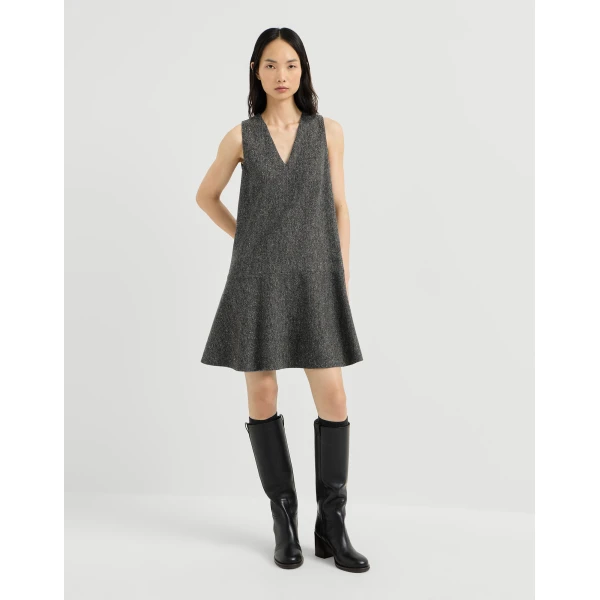 Brunello Cucinelli Donegal mini dress in Anthracite