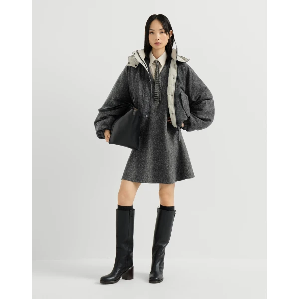 Brunello Cucinelli Donegal mini dress in Anthracite