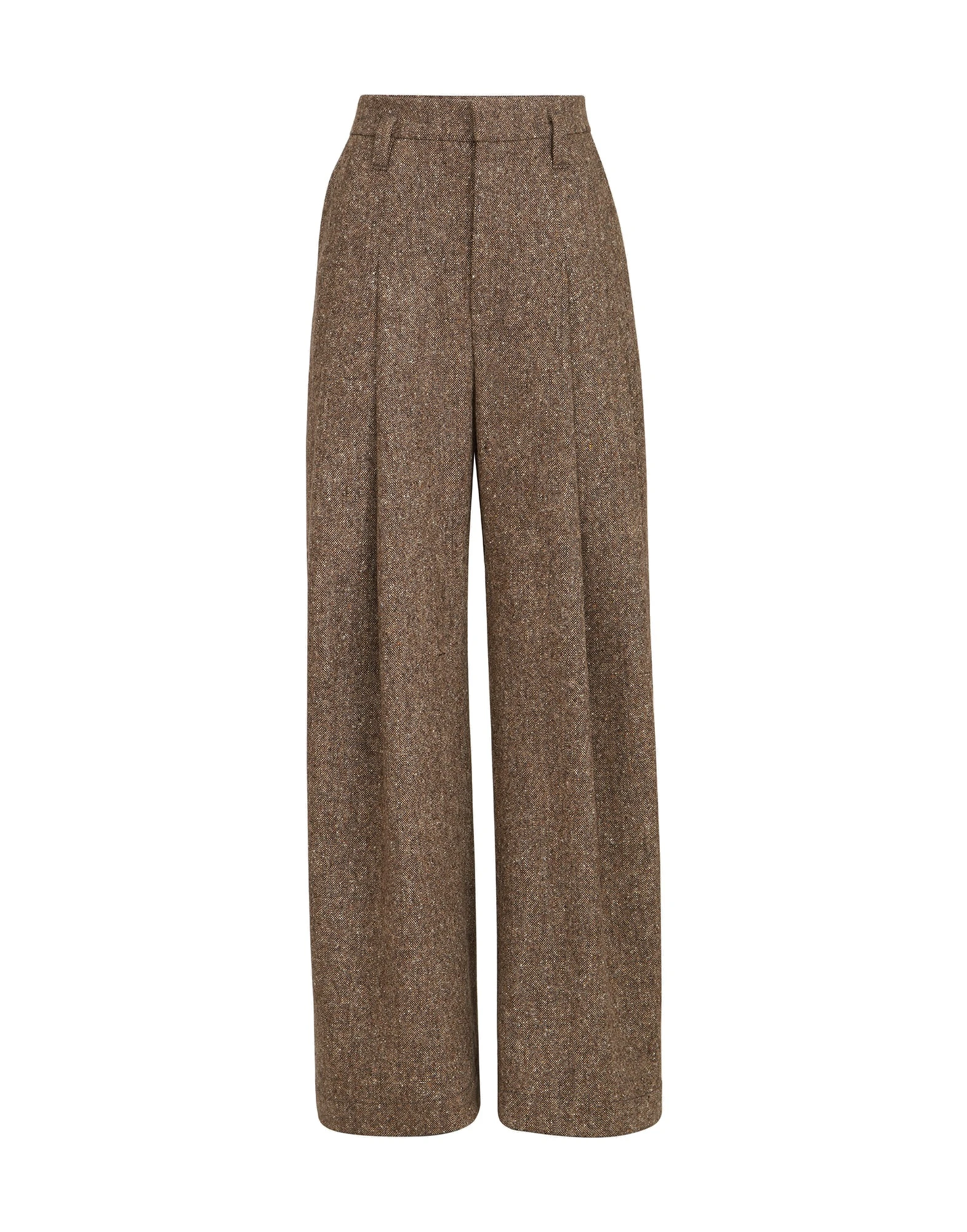 Brunello Cucinelli Donegal pleated barrel trousers in Light Brown | Buy Pants at Luxury Shoes Brunello Cucinelli Donegal pleated barrel trousers in Light Brown