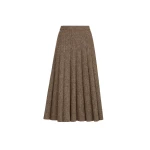 Brunello Cucinelli Donegal pleated skirt in Light Brown