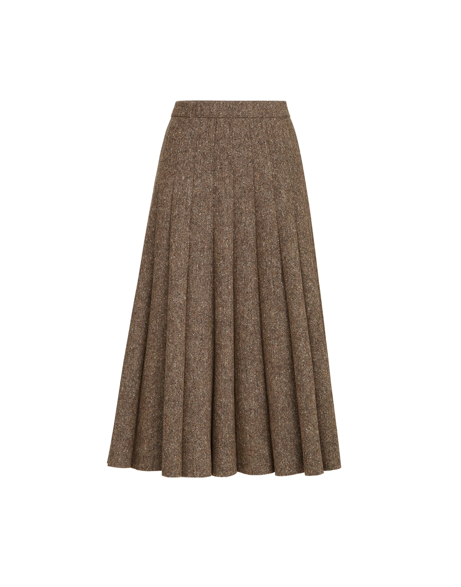 Brunello Cucinelli Donegal pleated skirt in Light Brown | Buy Skirts at Luxury Shoes Brunello Cucinelli Donegal pleated skirt in Light Brown