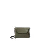 Brunello Cucinelli Duo pochette in suede with precious chain in Green | Clutch Bags | Luxury Shoes 