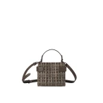 Brunello Cucinelli Essence small bag with check embroidery in Brown
