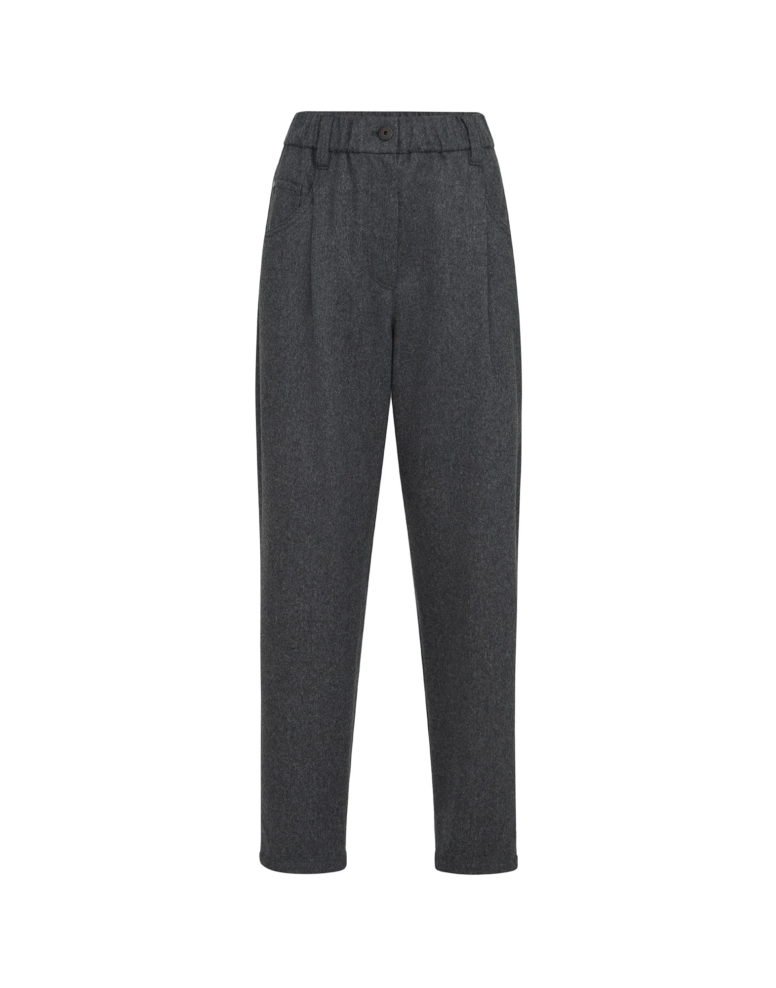 Brunello Cucinelli Flannel baggy trousers in Anthracite | Buy Pants at Luxury Shoes Brunello Cucinelli Flannel baggy trousers in Anthracite