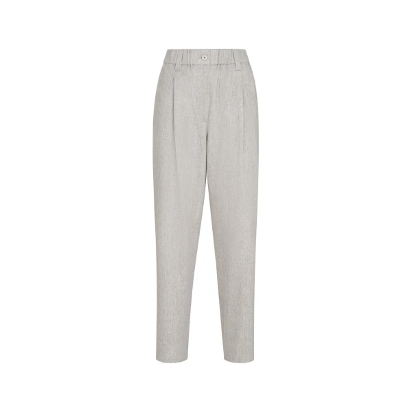 Flannel baggy trousers in Grey