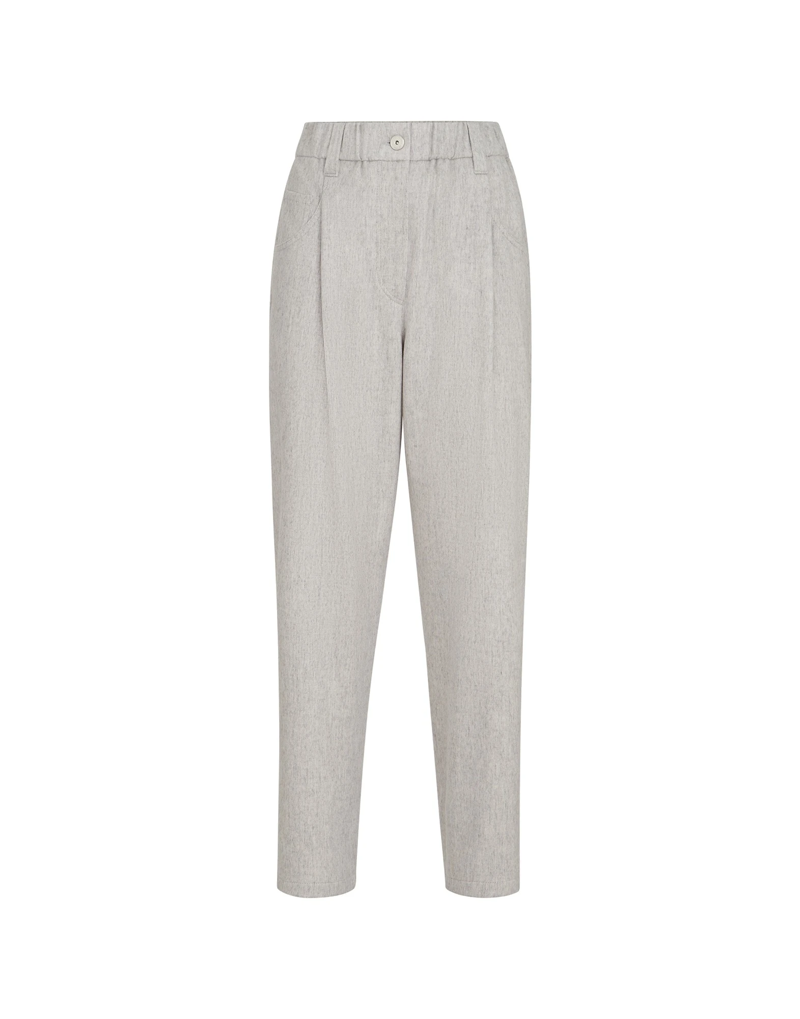 Brunello Cucinelli Flannel baggy trousers in Grey | Buy Pants at Luxury Shoes Brunello Cucinelli Flannel baggy trousers in Grey