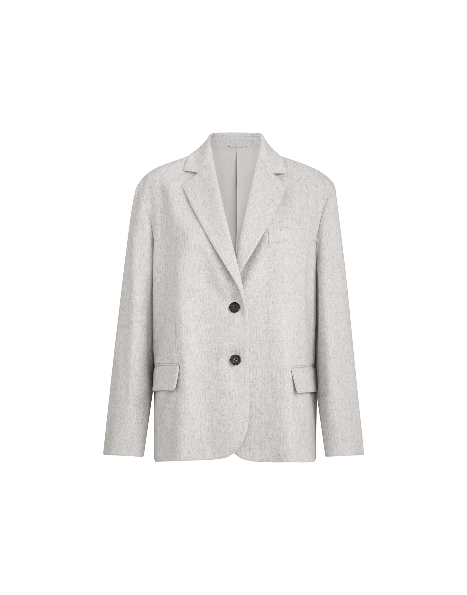Brunello Cucinelli Flannel blazer with monili in Grey | Buy Jackets at Luxury Shoes Brunello Cucinelli Flannel blazer with monili in Grey
