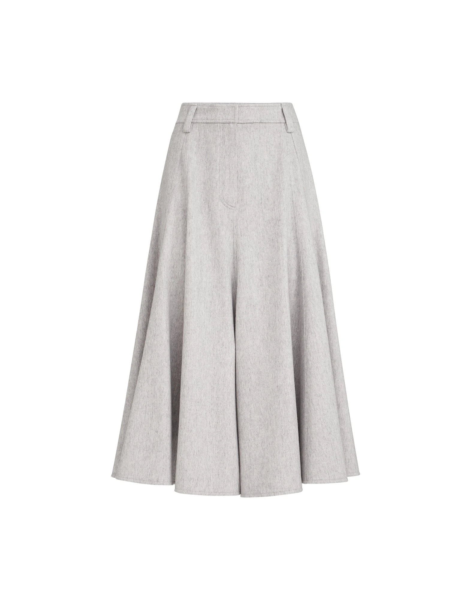 Brunello Cucinelli Flannel flared skirt in Grey | Buy Skirts at Luxury Shoes Brunello Cucinelli Flannel flared skirt in Grey