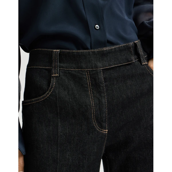 Flared trousers with monili in Black - Image 4