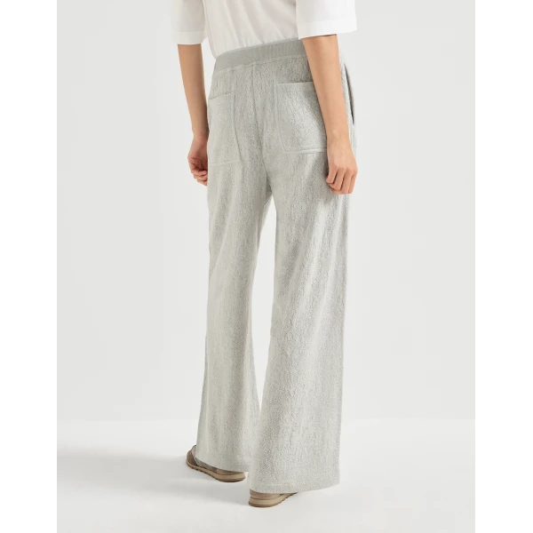 Flower Lace jersey Track trousers in Light Grey - Image 3