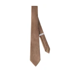 Brunello Cucinelli Fluid corduroy tie in Cappuccino | Accessories | Luxury Shoes 