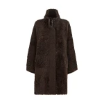 Brunello Cucinelli Fuzzy shearling outerwear jacket in Brown | Shearling Jackets | Luxury Shoes 