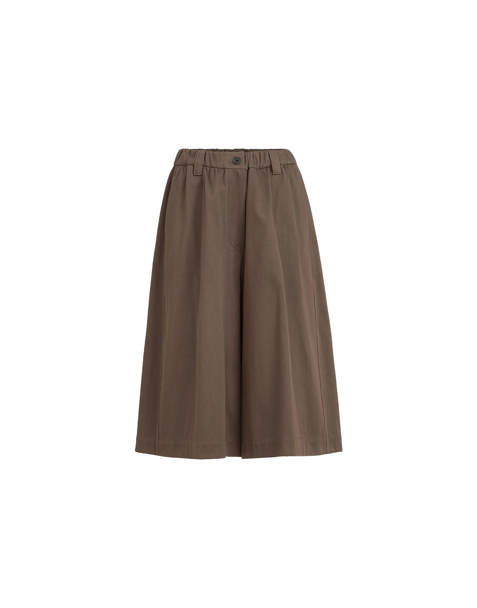 Brunello Cucinelli Gabardine long Bermuda shorts in Pine Cone Brown Brunello Cucinelli