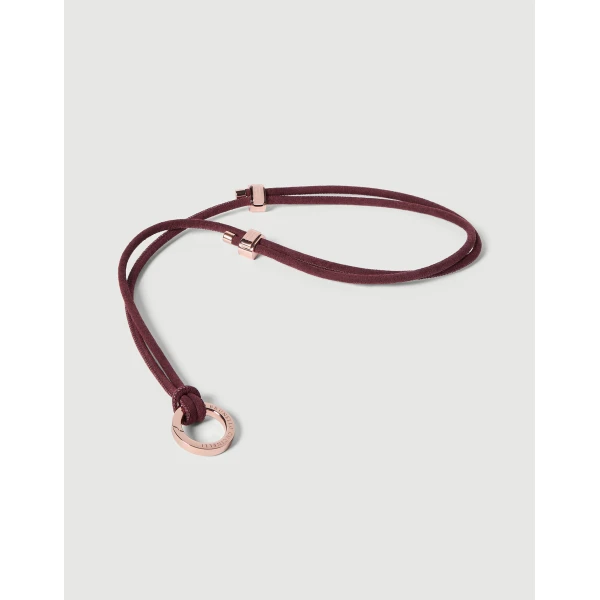 Brunello Cucinelli Glasses cord with monili in Burgundy, view 2 | Accessories | Luxury Shoes 