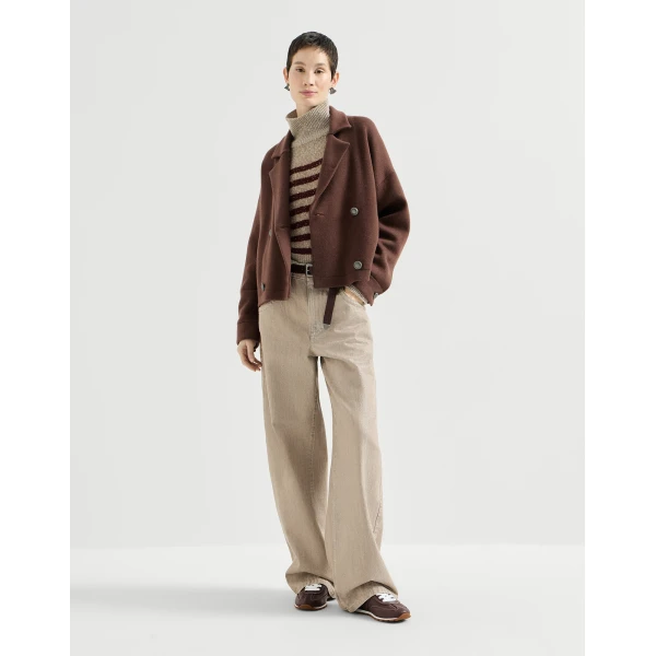 Grained soft leather runners in Mahogany - Image 6