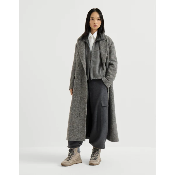 Brunello Cucinelli Hand-crafted bomber jacket in Dark Grey