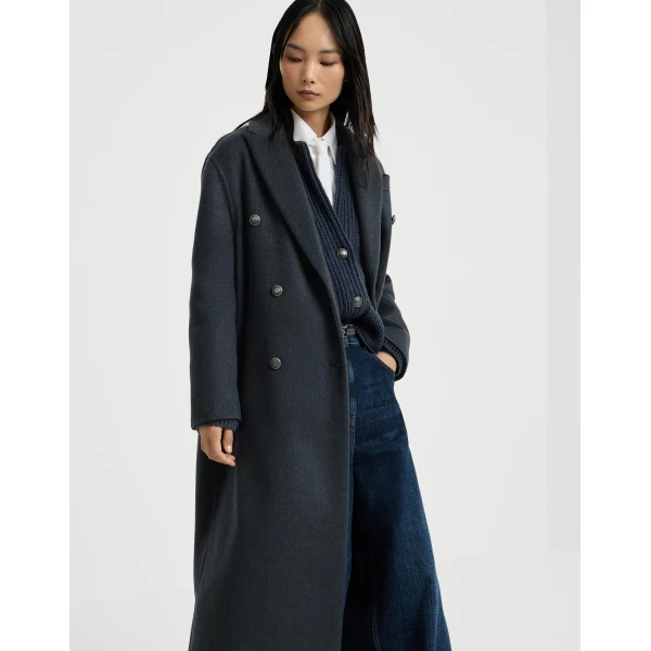 Brunello Cucinelli Handcrafted coat in Blue