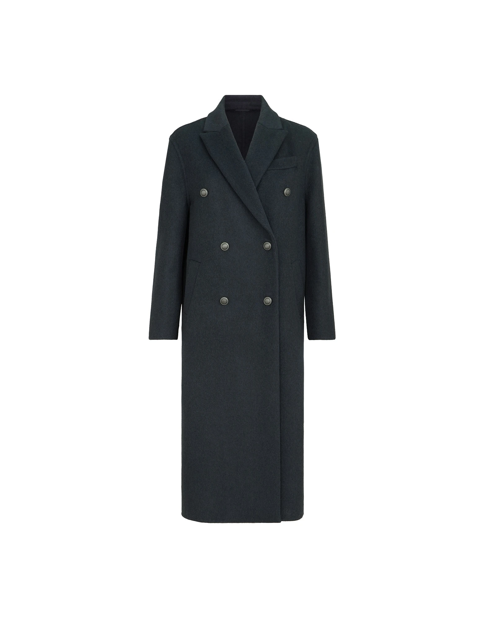 Brunello Cucinelli Handcrafted coat in Blue | Buy Coats at Luxury Shoes Brunello Cucinelli Handcrafted coat in Blue