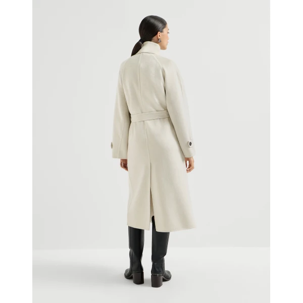 Brunello Cucinelli Handcrafted coat in Ivory