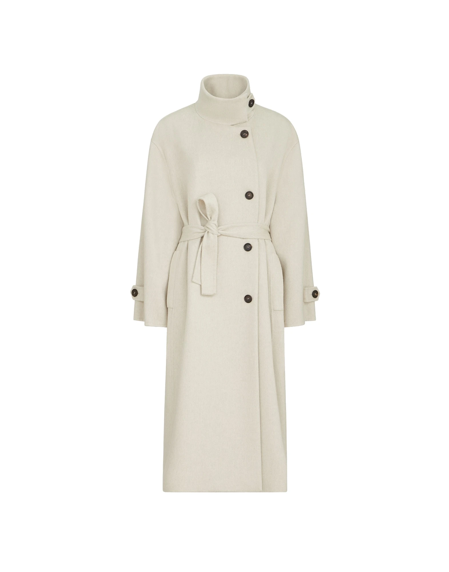 Brunello Cucinelli Handcrafted coat in Ivory | Buy Coats at Luxury Shoes Brunello Cucinelli Handcrafted coat in Ivory