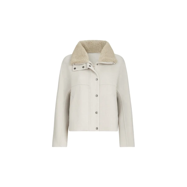 Handcrafted outerwear jacket in Ivory