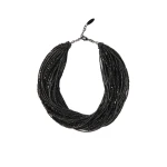 Brunello Cucinelli Hematite and Sterling Silver choker in Black | Necklace | Luxury Shoes 