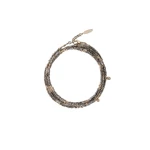 Brunello Cucinelli Hematite and Sterling Silver wrap bracelet in Brown | Bracelets | Luxury Shoes 