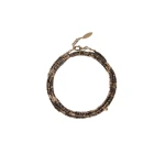 Brunello Cucinelli Hematite and Sterling Silver wrap bracelet in Brown | Bracelets | Luxury Shoes 