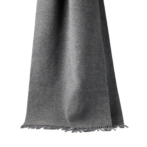 Brunello Cucinelli Hooded knit scarf in Medium Grey | Scarves | Luxury Shoes 