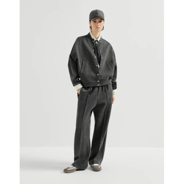 Brunello Cucinelli Interlock bomber jacket in Anthracite