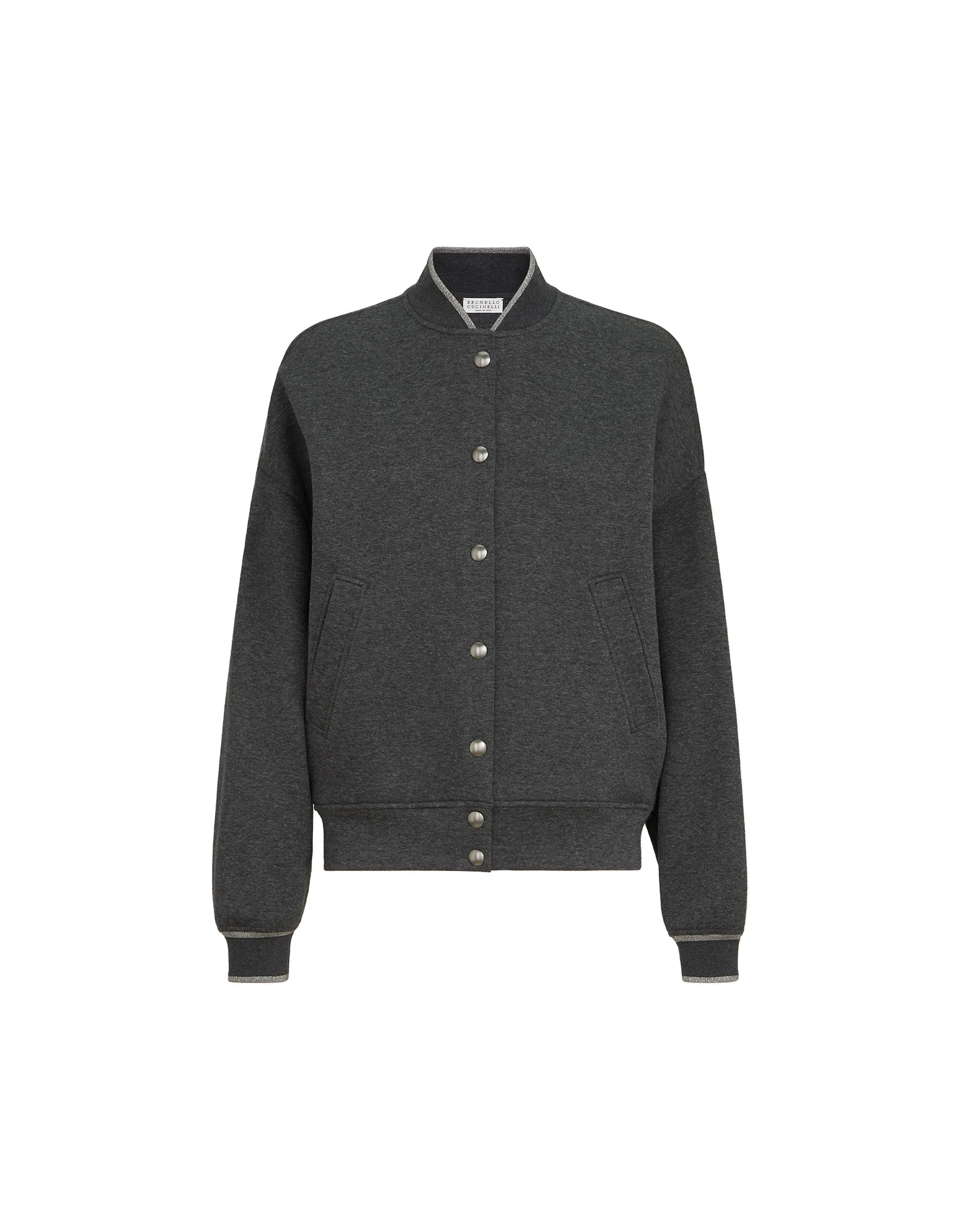 Brunello Cucinelli Interlock bomber jacket in Anthracite | Buy Jackets at Luxury Shoes Brunello Cucinelli Interlock bomber jacket in Anthracite