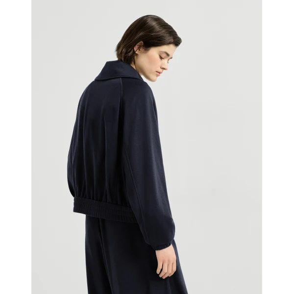 Brunello Cucinelli Interlock cardigan with monili in Cobalt