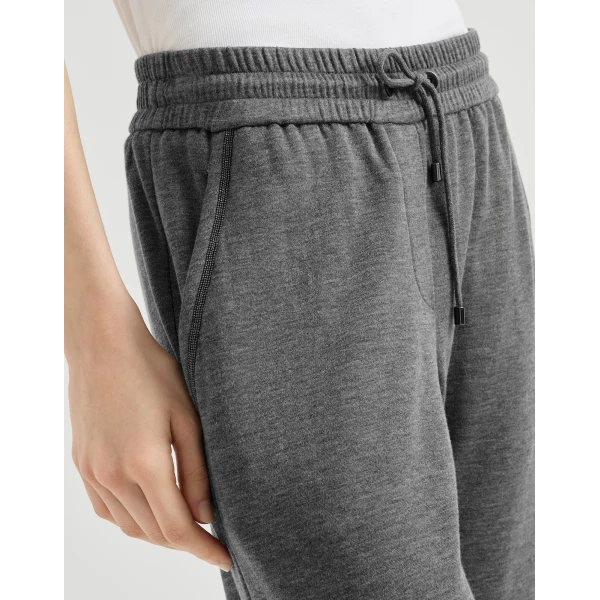 Brunello Cucinelli Interlock trousers with Shiny Pocket in Dark Grey