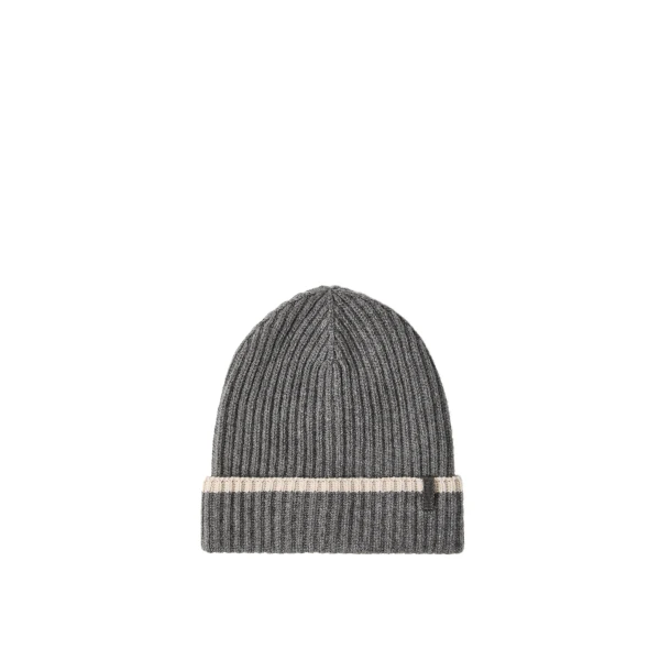 Brunello Cucinelli Knit beanie in Lead | Hats | Luxury Shoes 