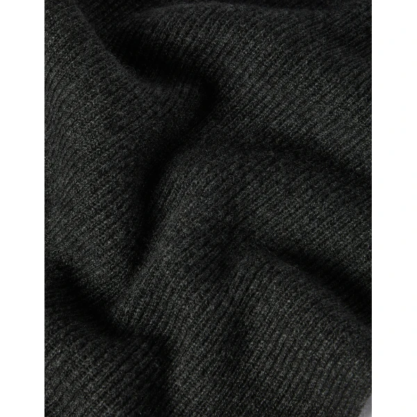 Brunello Cucinelli Knit scarf in Lignite Grey, view 3 | Scarves | Luxury Shoes 