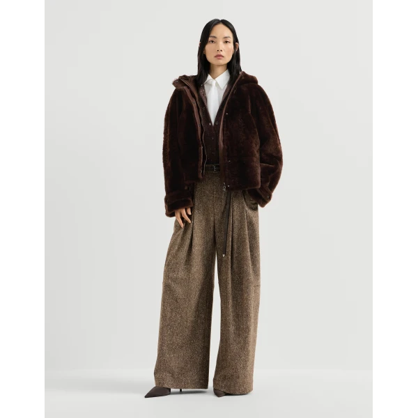 Brunello Cucinelli Lace flowers cardigan in Brown