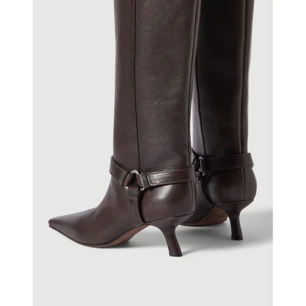 Leather Boot City in Rust Brown - Image 4