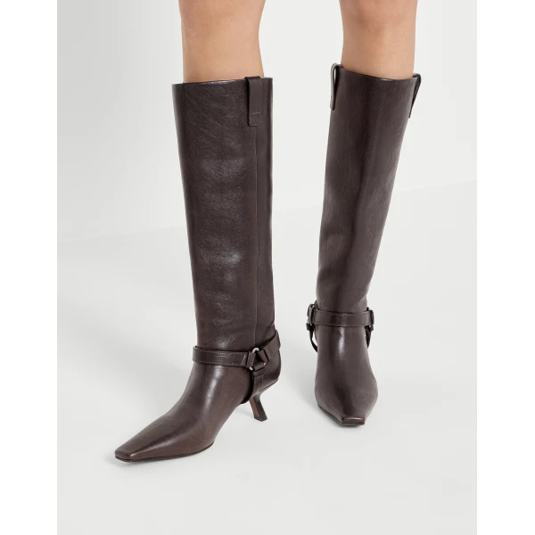 Leather Boot City in Rust Brown - Image 5