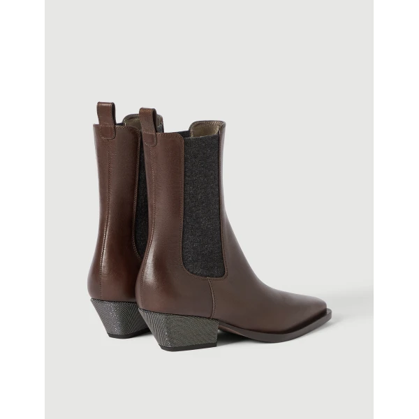 Leather Chelsea boots in Cocoa - Image 3