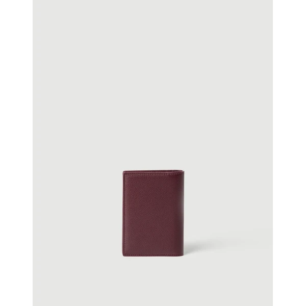 Brunello Cucinelli Leather passport holder in Amaranth, view 2 | Wallets & Purses | Luxury Shoes 