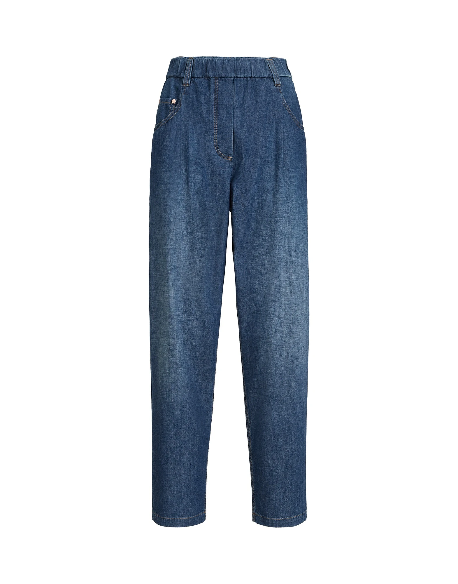 Brunello Cucinelli Lightweight denim five-pocket trousers in Dark Denim | Buy Pants at Luxury Shoes Brunello Cucinelli Lightweight denim five-pocket trousers in Dark Denim