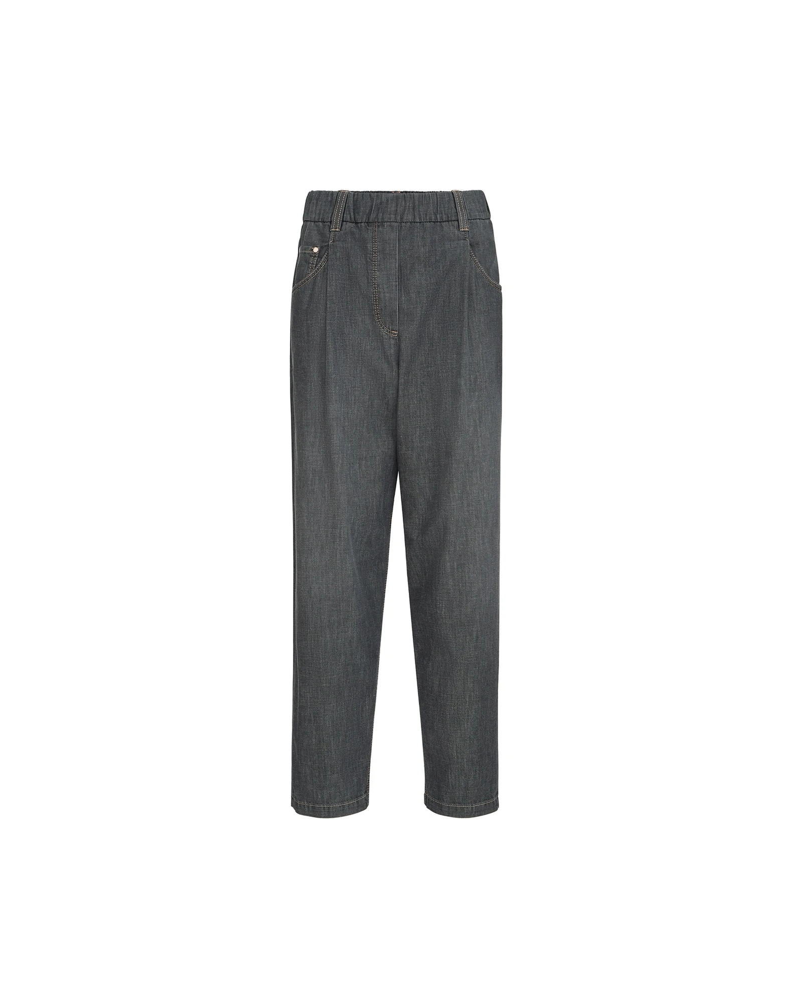 Brunello Cucinelli Lightweight denim five-pocket trousers in Dark Grey | Buy Pants at Luxury Shoes Brunello Cucinelli Lightweight denim five-pocket trousers in Dark Grey