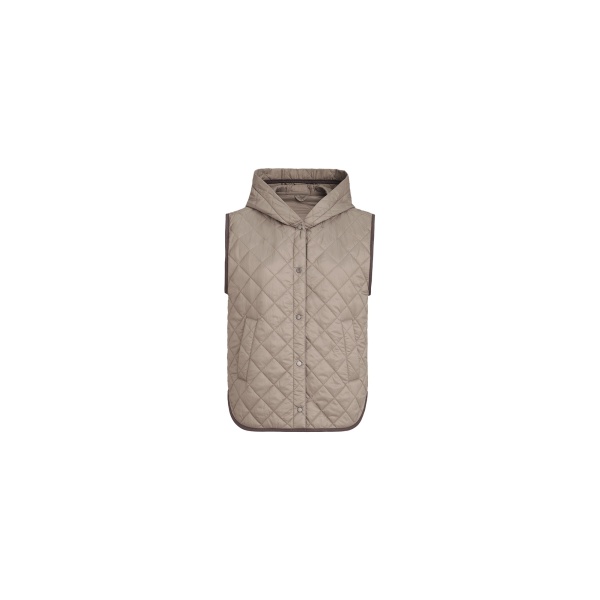Brunello Cucinelli Lightweight nylon quilted vest in Light Brown