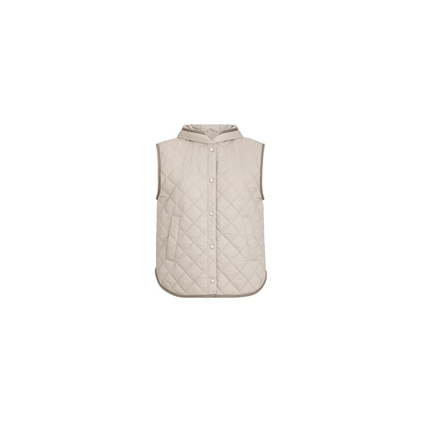 Brunello Cucinelli Lightweight nylon quilted vest in Light Grey