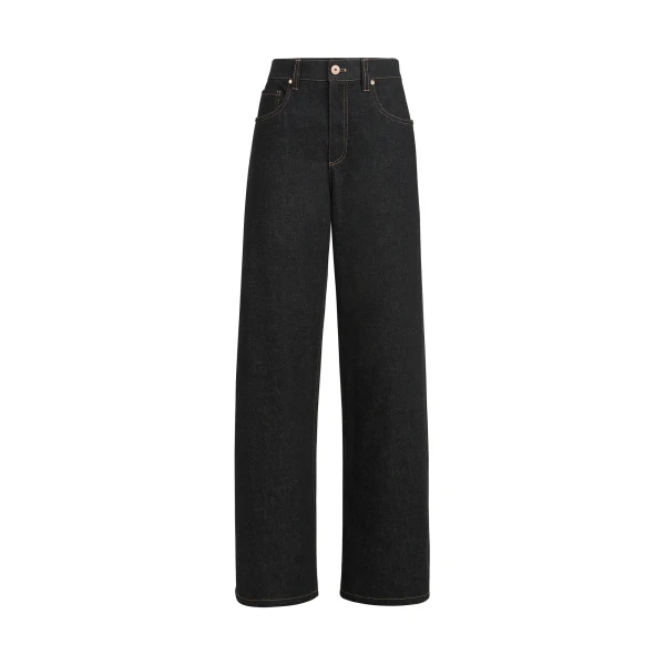 Brunello Cucinelli Loose Barrel trousers in Black