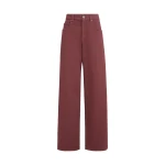Brunello Cucinelli Loose Barrel trousers in Wine