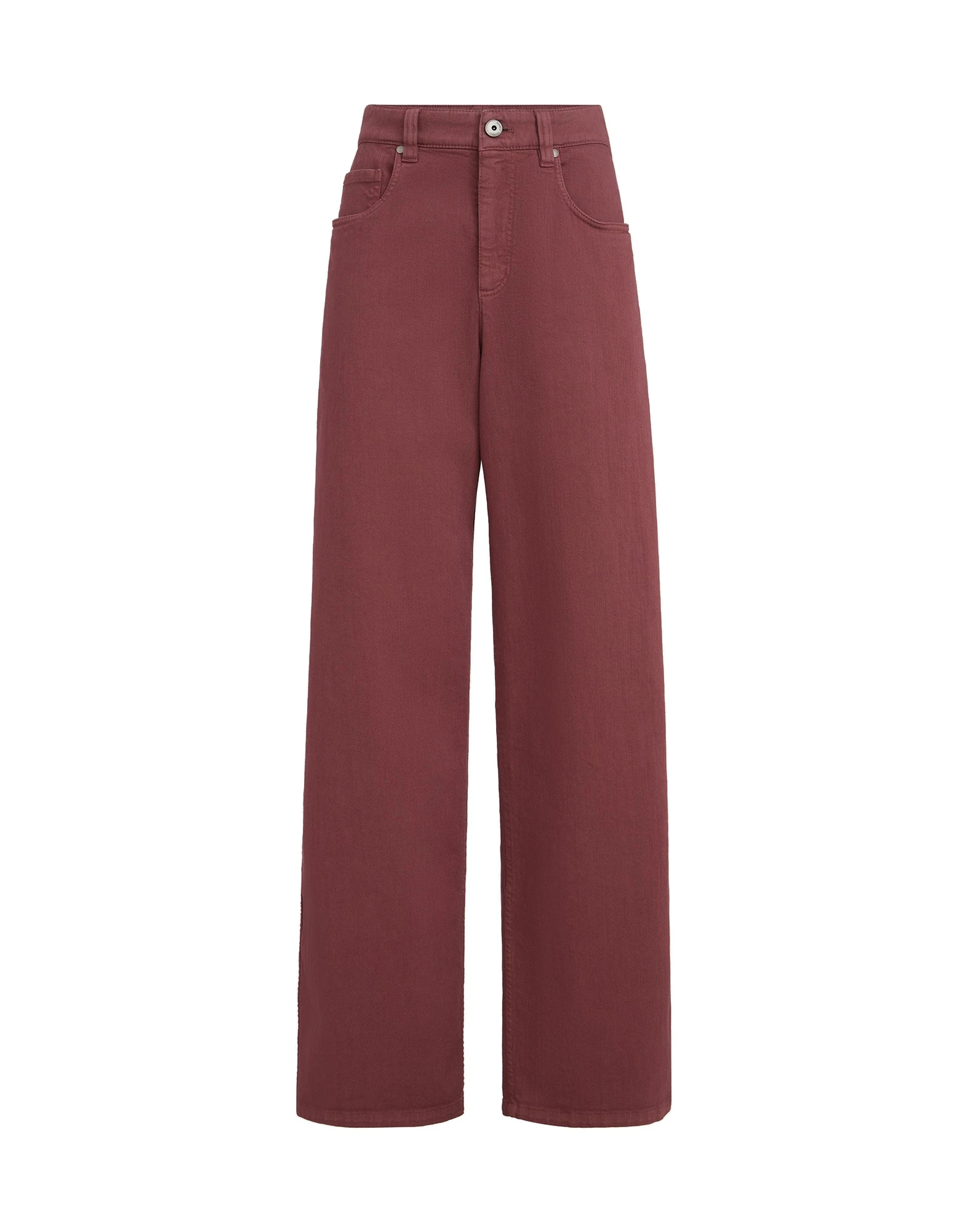 Brunello Cucinelli Loose Barrel trousers in Wine | Buy Pants at Luxury Shoes Brunello Cucinelli Loose Barrel trousers in Wine